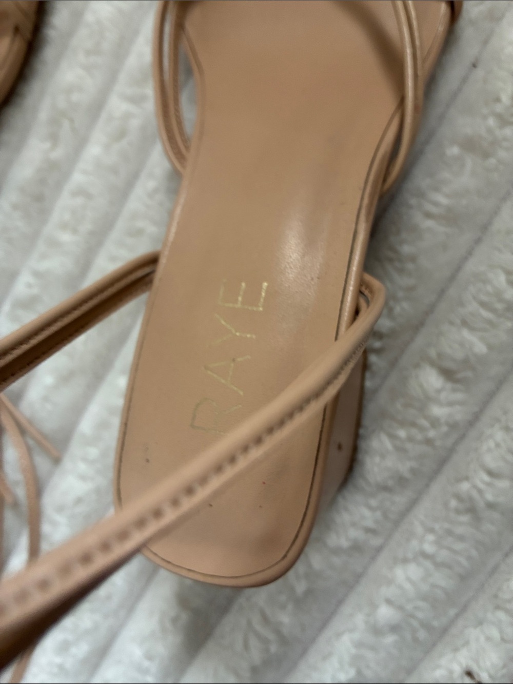 Raye Revolve Tan Strap Sandals - Picture 5 of 5
